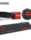 Clavier USB Azerty KB150 CAPSYS Noir et rouge