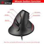 Souris Gaming Verticale Filaire Zelotes T-30 3200 DPI image #06