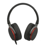 casque havit hv h2106d stéréo pour PC ou console, image produit e-commerce montrant la connexion du câble et la structure de l'arceau réglable.