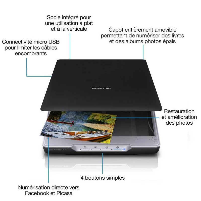 Scanner Epson Perfection V19 Photos et Documents - speedmaxcomputer