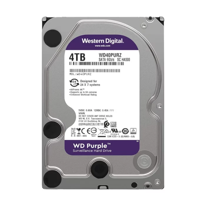 HDD 4To Western-Digital purple pour la vidéo surveillance