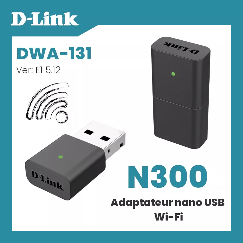 Adaptateur nano USB Wi-Fi N300 D-Link DWA-131 image #01