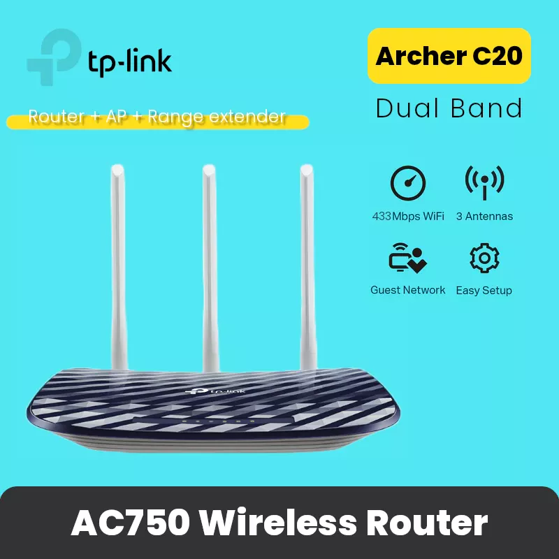 Routeur AC750 Archer C20 TP-Link Dual Band 433Mbps image #01