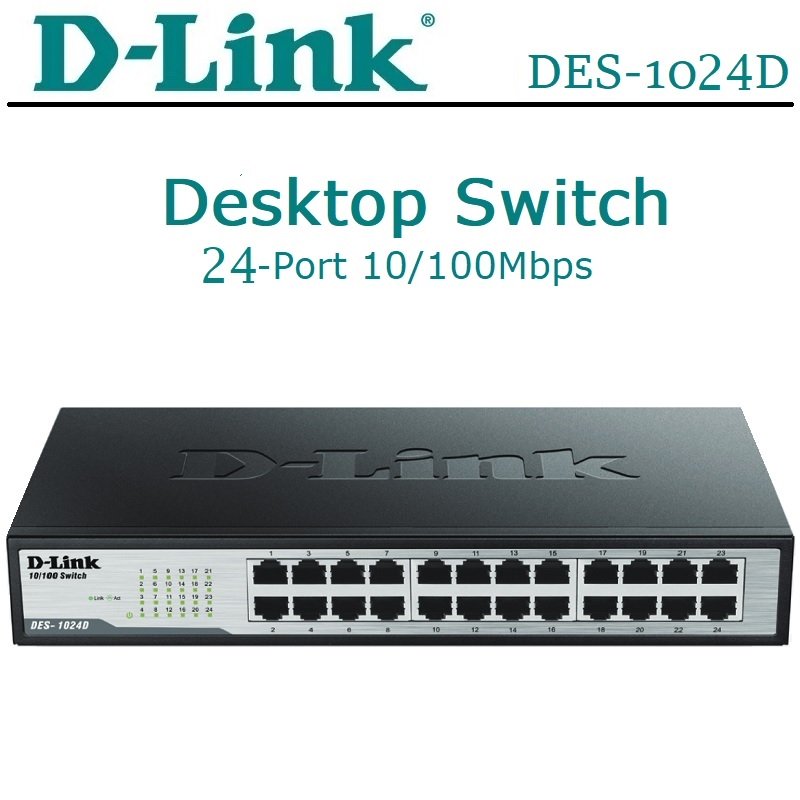 Switch Rackable D-Link 24 Ports DES-1024D 10/100mbps