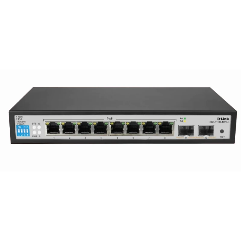 Switch D-Link 8 Ports DGS-F1100-10PS-E