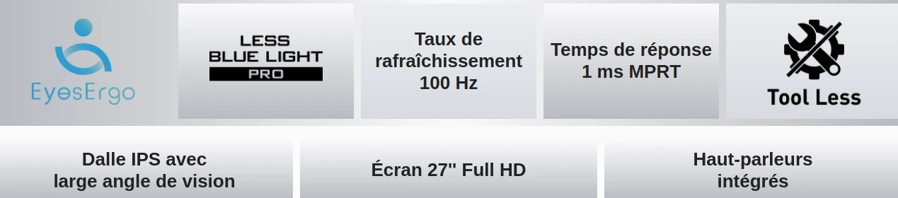 Ecran MSI 27 100Hz 1ms PRO MP273A IPS specs image 01 Ecran MSI 27 100Hz 1ms PRO MP273A IPS specs image 01