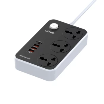 Multiprise Ldnio 3 prises 220V 4 prises USB SC3412 2500W 10A image 02