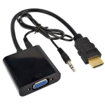 Adaptateur HDMI to VGA + Audio Noir 01