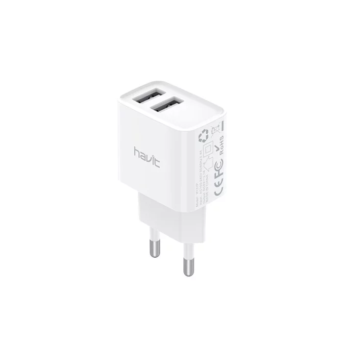 Chargeur HAVIT H131P 2.4A Double USB