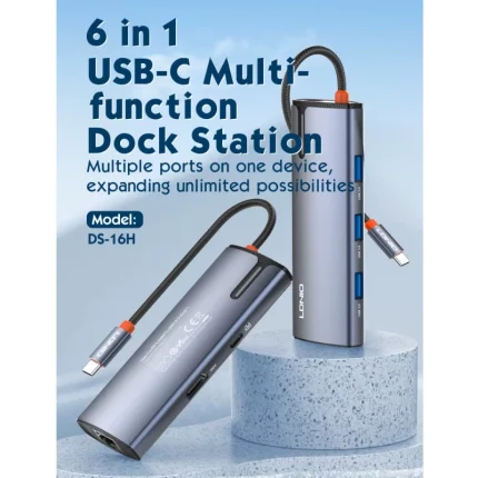 Hub SIYOTEAM DS‑16H USB‑C 6‑en‑1 01