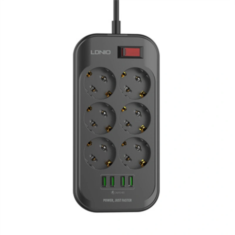 Multiprise SIYOTEAM SE6403 2500W 6 prises + 4 USB Auto ID 01