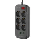 Multiprise SIYOTEAM SE6403 2500W 6 prises + 4 USB Auto ID 02