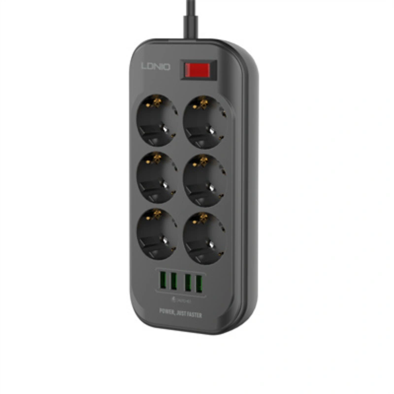 Multiprise SIYOTEAM SE6403 2500W 6 prises + 4 USB Auto ID 02