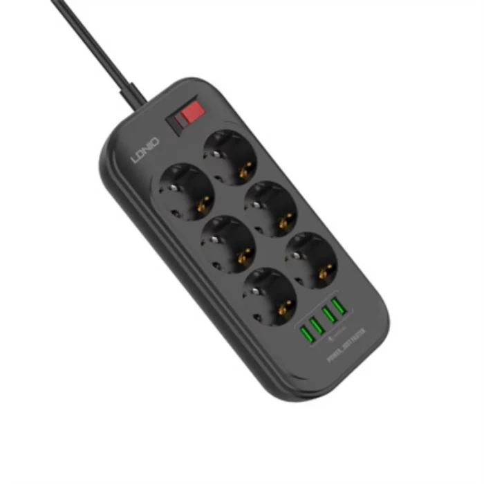 Multiprise SIYOTEAM SE6403 2500W 6 prises + 4 USB Auto ID 05