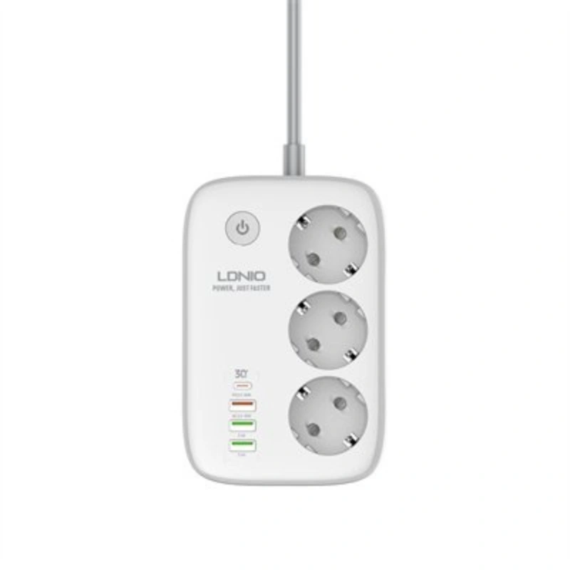 Multiprise SIYOTEAM SEW3452 3 prises et 4 ports USB 01