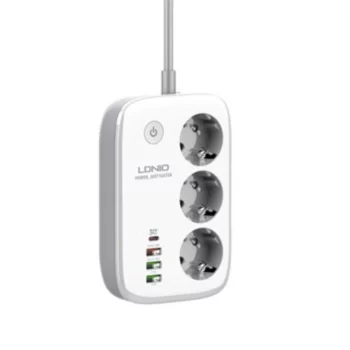Multiprise SIYOTEAM SEW3452 3 prises et 4 ports USB 02