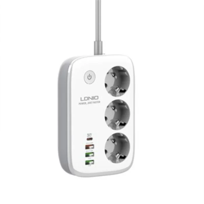 Multiprise SIYOTEAM SEW3452 3 prises et 4 ports USB 02