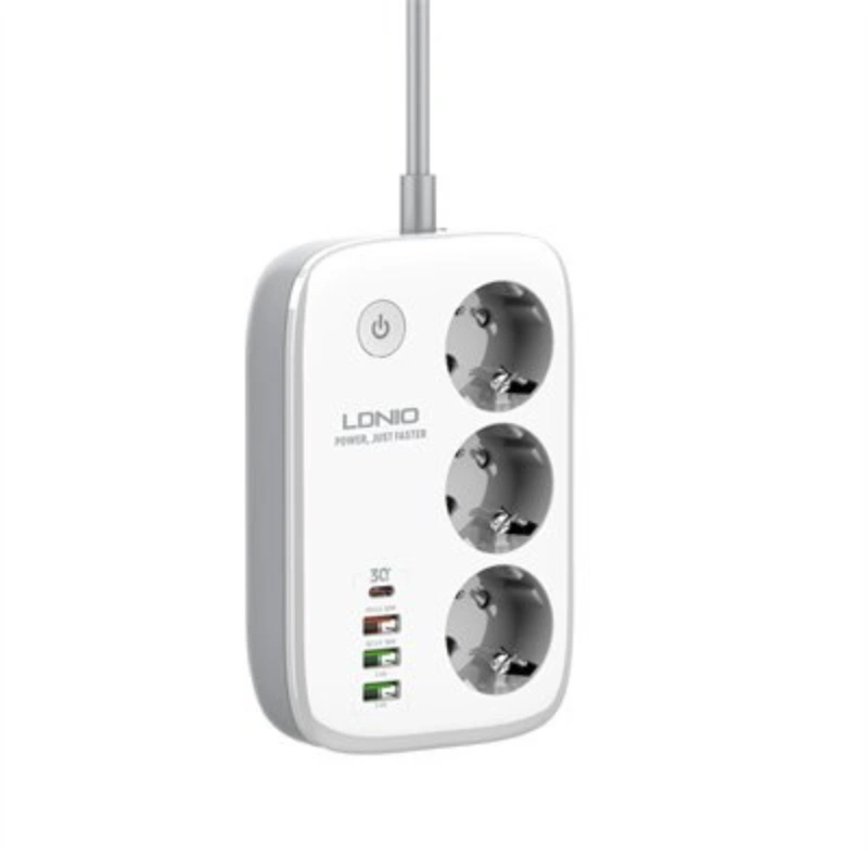 Multiprise SIYOTEAM SEW3452 3 prises et 4 ports USB 02