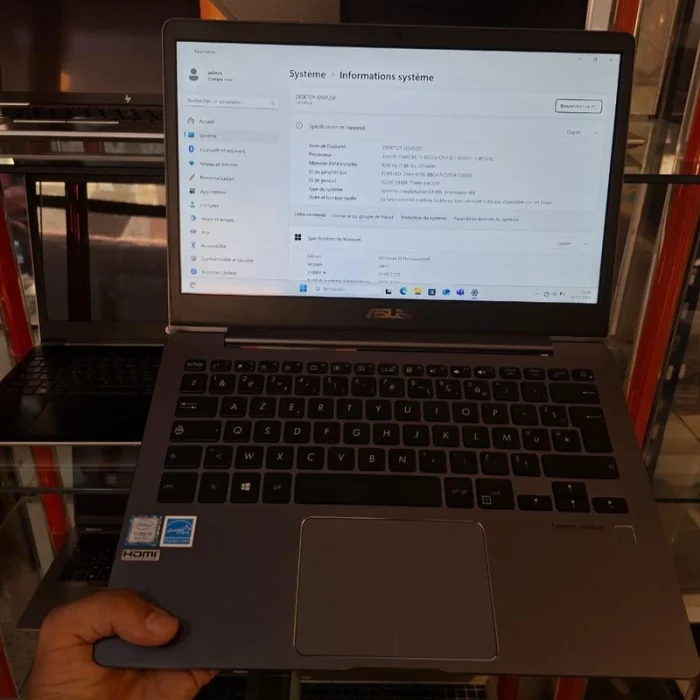 Laptop Asus UX331UA Occasion 13.3 i5 8e 8Go 256Go 06