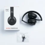 Casque Sans Fil P47 Bluetooth 5.0 pliable avec microphone intégré, haut-parleurs 40 mm et commandes multimédias pour musique et appels.1quuw41quuw41quu
