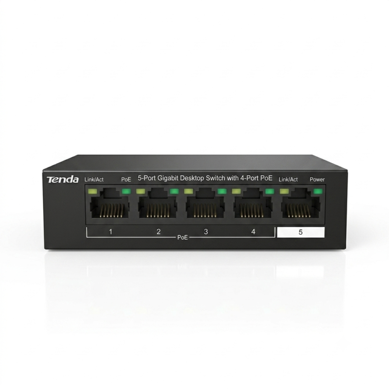 Switch PoE Gigabit 4 Ports Tenda TEG1105P-4-63W Compact