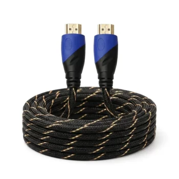 câble hdmi 15m capsys rond full hd 4k connecteurs plaqués or