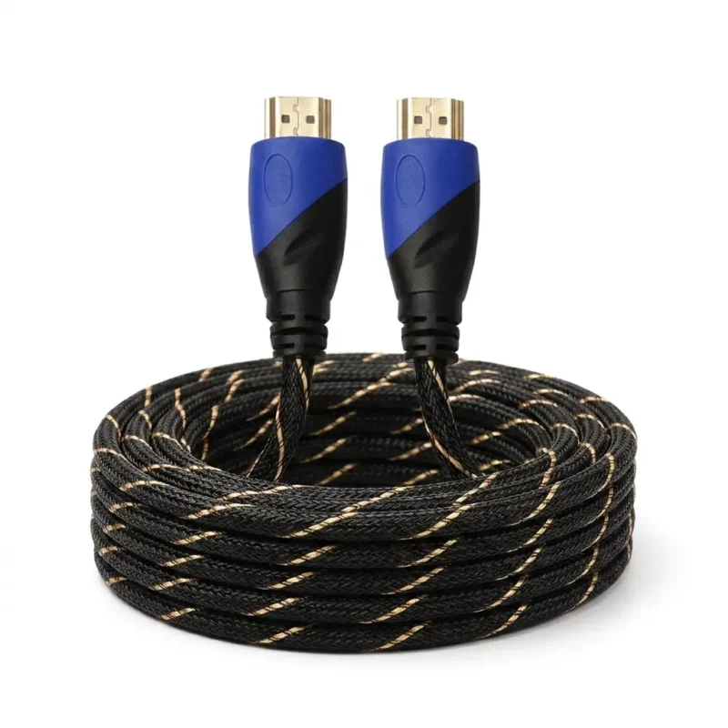 câble hdmi 15m capsys rond full hd 4k connecteurs plaqués or