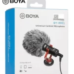 Microphone BOYA BY-MM1 cardioïde compact avec support anti-choc et bonnette anti-vent pour smartphone caméra et création de contenu vidéo.hxy3ubhxy3ubhxy3