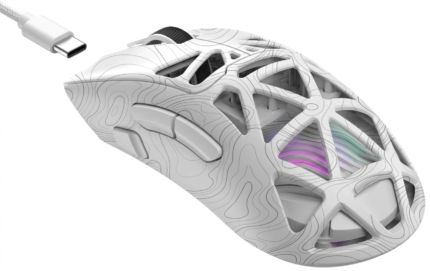 souris gaming tri-mode havit ms-1043wb ultra-légère rgb blanc noir