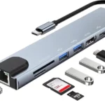Hub Combo Multiport 8-en-1 Type-C avec HDMI, Ethernet RJ45, USB 3.0, SD, MicroSD et Power Deliveryl703evl703evl703