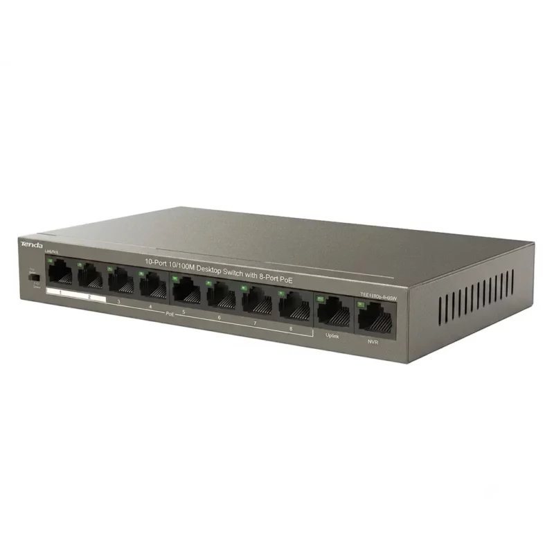 Switch PoE 8 Ports Tenda TEF1110P-8-63W Fast Ethernet