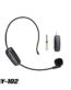Microphone Wireless AY-102 sans fil Bluetooth 5.0 avec casque diadème et récepteur pour conférences et formations