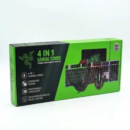Combo Gamer Razer TF-240 pack gaming 4 en 1 avec clavier RGB souris casque et tapis