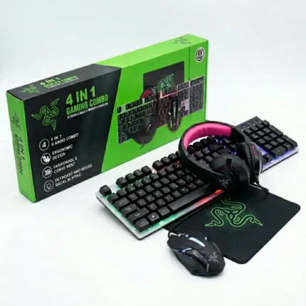 Combo Gamer Razer TF-240 pack gaming 4 en 1 avec clavier RGB souris casque et tapis