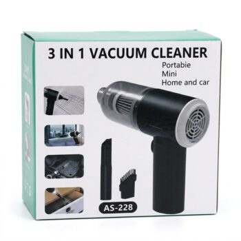 mini aspirateur sans fil AS-228 à Main 3 en 1 Rechargeable pour Voiture et Intérieur