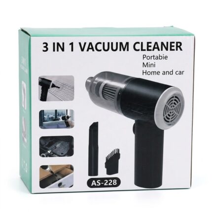 Mini Aspirateur Sans Fil 3 en 1 AS-228 Puissant à Main Rechargeable pour Voiture et Intérieur